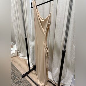 Chic Backless Cream Dress